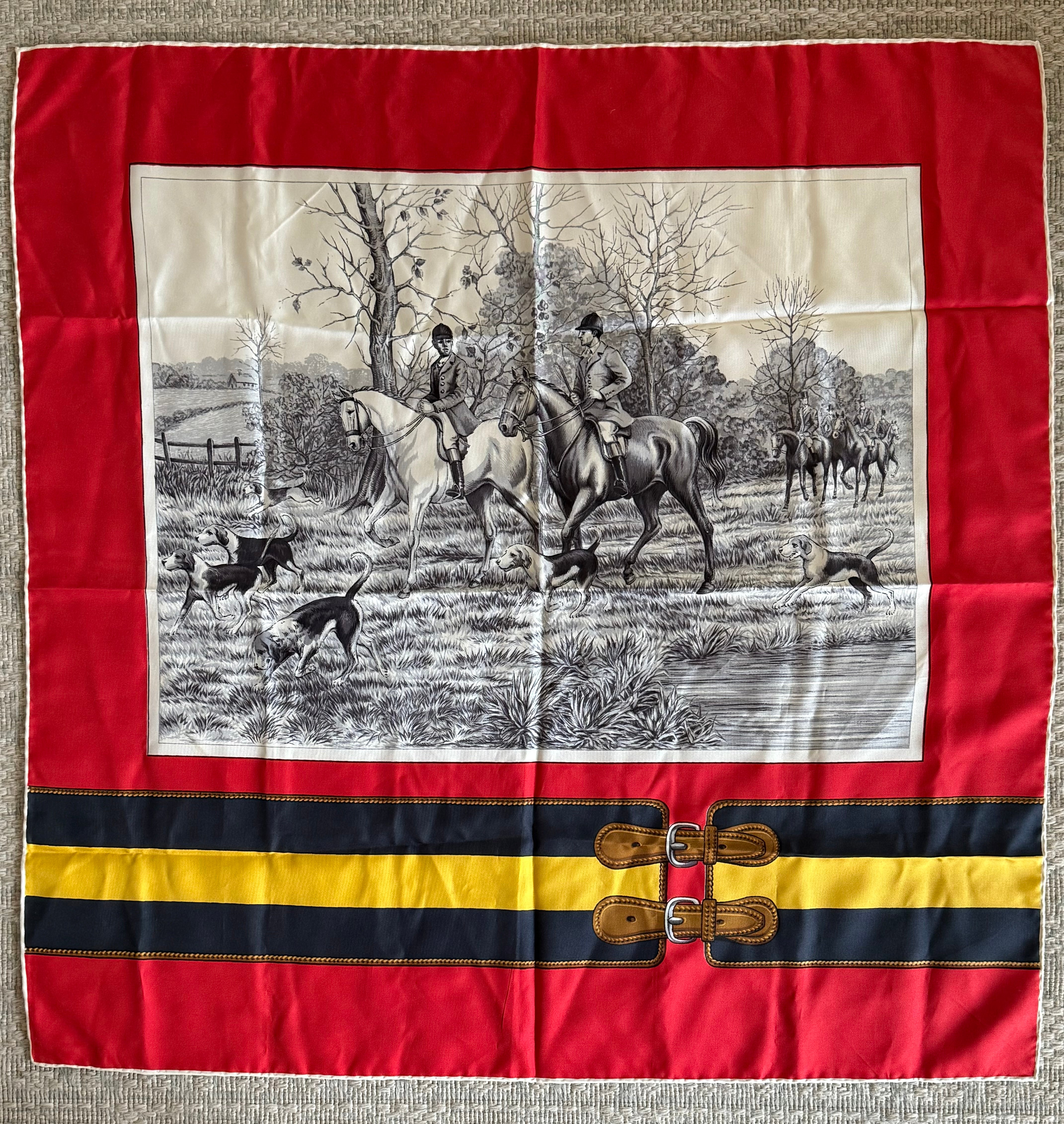 Vintage Polo Ralph Lauren Silk Scarf, Fox Hunt – Heritage Home