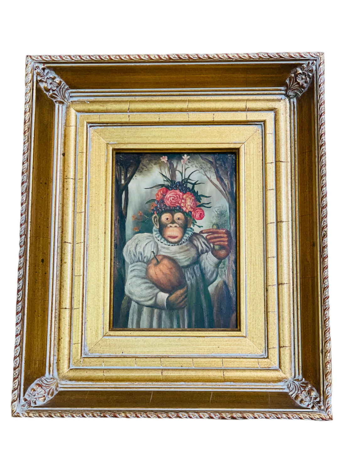 【直径15cm 油彩】もんちゃん#21 原画 シロクマ oilpainting B08D01FC-89F3-4049-8FC0-